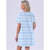 INSPIRE CHIC Women's Nightgown Short Sleeve Printed Sleepwear Sleepshirts Cute Night Shirts Soft Stretchy Pajama Dress - 4 of 4