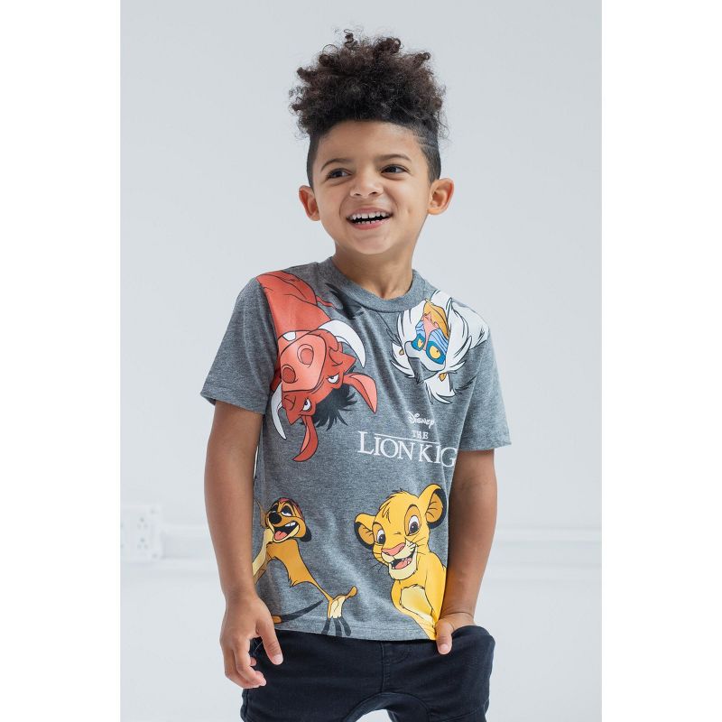 Disney Lion Guard Lion King Simba Timon Pumbaa Rafiki 3 Pack T-Shirts Toddler to Big Kid, 3 of 8