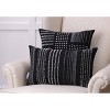 16.5"x16.5" Geometric Stitches Square Throw Pillow Black/White - Pillow Perfect: Embroidered, Cotton, Indoor Use - 4 of 4