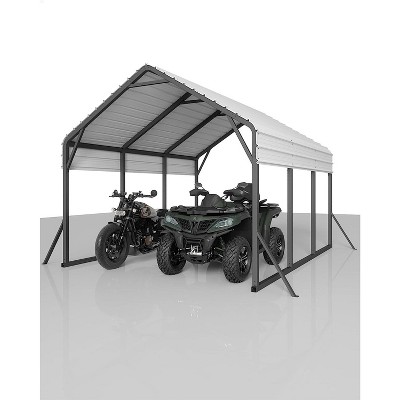 13'x16'x11' Metal Carport, Steel Heavy Duty Carport for All-Weather, Permanent Shelter for Cars, Motorcycles, ATV, or Boats, N.W. 500 Lbs