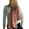 Slickblue Funky Zebra Animal Print Silk Scarf – Lightweight, Soft, Fashionable Women's Wrap/Shawl – Two Sizes - 2 of 3