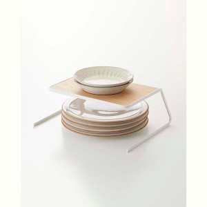 Yamazaki Home - Dish Riser - 2 Sizes - Steel + Wood - 1 of 4