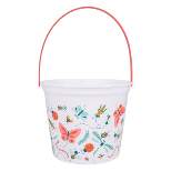 7.5"x9.5" Round Plastic Decorative Easter Bucket Bug Print - Spritz™