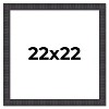 PosterPalooza | Square Distressed Brown Picture Frame - UV Acrylic, Foam Board Backing, Hanging Hardware - 2 of 4
