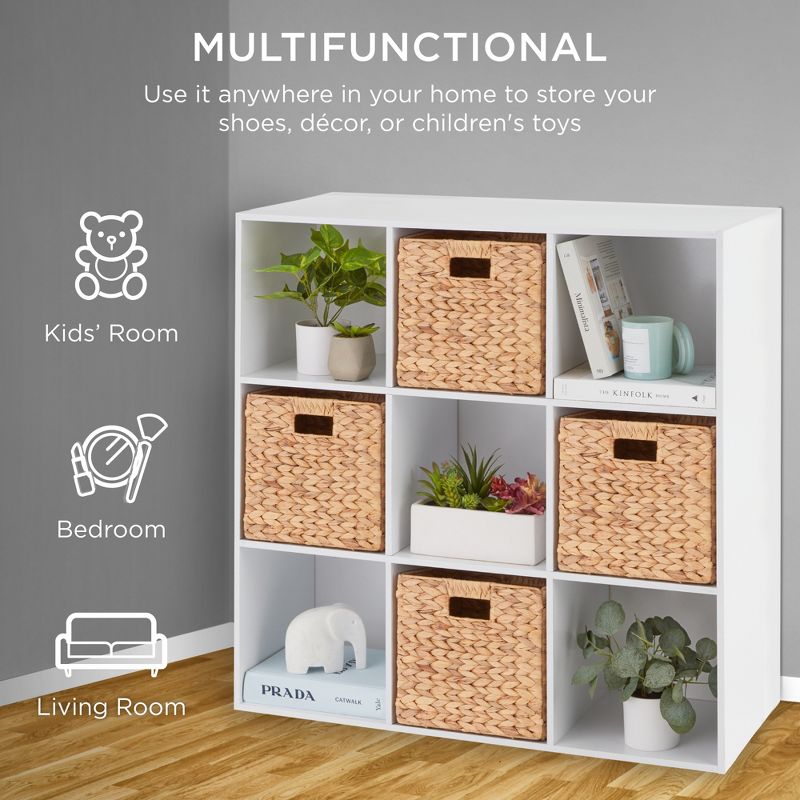 Best Choice Products 9-Cube Bookshelf, 11in Display Storage Compartment Organizer w/ 3 Removable Back Panels, 4 of 10