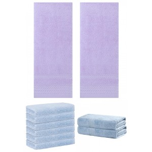 REGALWOVEN Striped Soft Absorbent Bathroom Cotton Towel Set 3 Pcs - 1 of 4