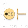 Black Bow Jewelry 14k Yellow Gold Plated Sterling Silver Phi Sigma Sigma Greek Life Stud Earrings - 2 of 3