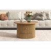 NicBex Farmhouse Storage Coffee Table, 2-Tier Design with Half Open Compartment, Rustic Side Table for Living Room Bedroom - 2 of 4