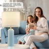 GTCLIGHTING 24.8" Modern Ceramic Bedside Lamp Set of 2, 3 Color Temperature Bulbs Included - Farmhouse Nightstand Lamps for Living Room Bedroom - 3 of 4