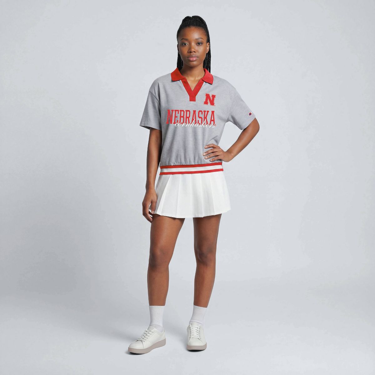 NCAA Nebraska Cornhuskers Champion Women's Collared T-Shirt