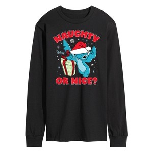 Men's - Lilo and Stitch - Naughty Or Nice Long Sleeve Graphic T-Shirt - 1 of 3