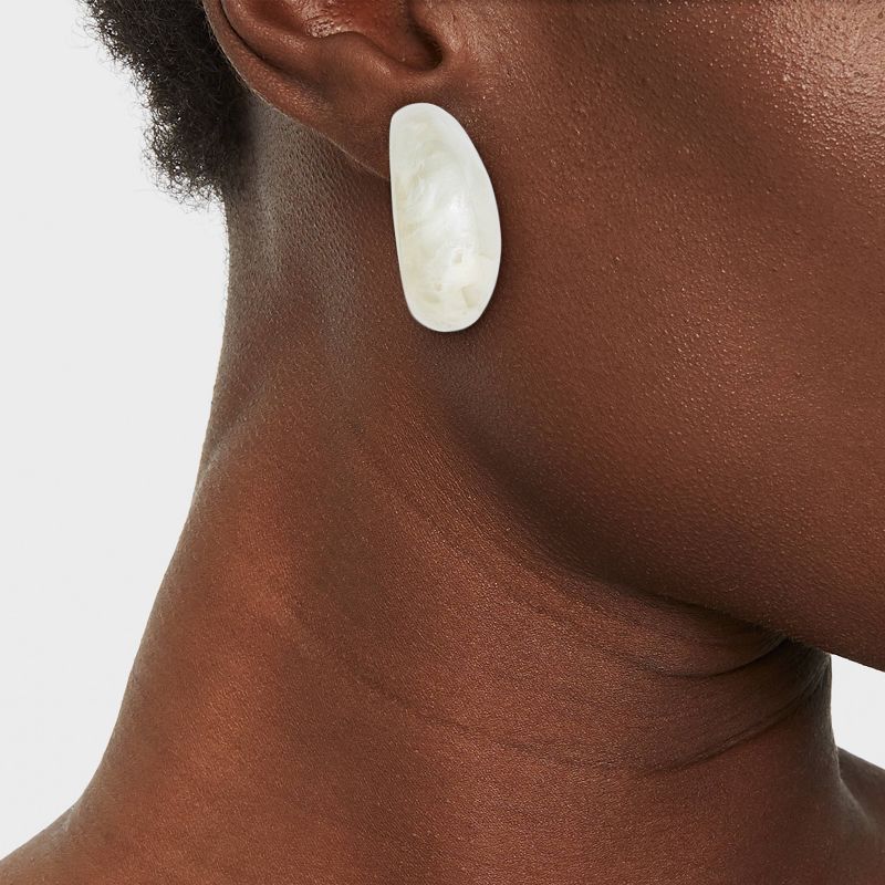 Marbleized Hoop Earrings - Universal Thread&#8482; Ivory, 3 of 10