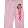 Superman "You're My Hero" Women's Pink Sleep Pajama Pants - 2 of 3