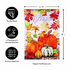 Evergreen Leaves and Pumpkins Moire Garden Flag 12 x 18 Inches Indoor Outdoor Decor - 4 of 4