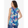 Woman Within Plus Size Perfect Printed Scoopneck Tank - 3 of 4