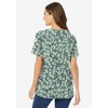 Woman Within Women's Plus Size Perfect Printed Short-Sleeve V-Neck Tee - 3 of 4