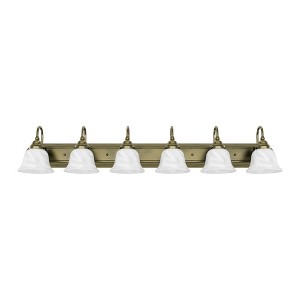 Livex Lighting Belmont 6 - Light Vanity in  Antique Brass - 1 of 1