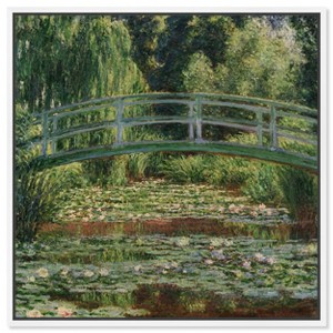 Monet - The Japanese Footbridge and the Water Lily Pool Giverny Canvas Impressionism Wall Art by Art Remedy Framed - 1 of 4
