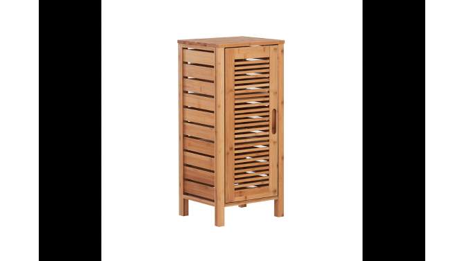 Bracken One-Door Floor Cabinet Natural - Linon, 2 of 17, play video