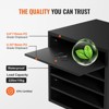 VEVOR Literature Organizers, 5 Compartments Office Mailbox with Adjustable Shelves, Wood Literature Sorter 13.9x12x13 inches, EPA Certified, Black - 4 of 4