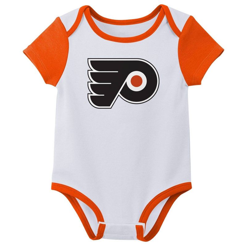 NHL Philadelphia Flyers Infant Boys&#39; 3pk Bodysuit, 3 of 5