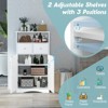 Tangkula Bathroom Cabinet Freestanding Storage Organizer w/ 2 Drawers & 2 Doors 3-Position Adjustable Shelves - 4 of 4