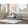 SeaCamel Corduroy Upholstered Daybed Trundle Wood Frame Tufted Copper Nail Design Bedroom Guest Room No Box Spring Needed - 4 of 4