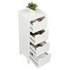 DOMETOUR Elegant 4-Tier White Storage Cabinet with Drawers ¨C Perfect for Home, Office, or Dorm Organization ¨C Stylish & Space-Saving Design - 2 of 4