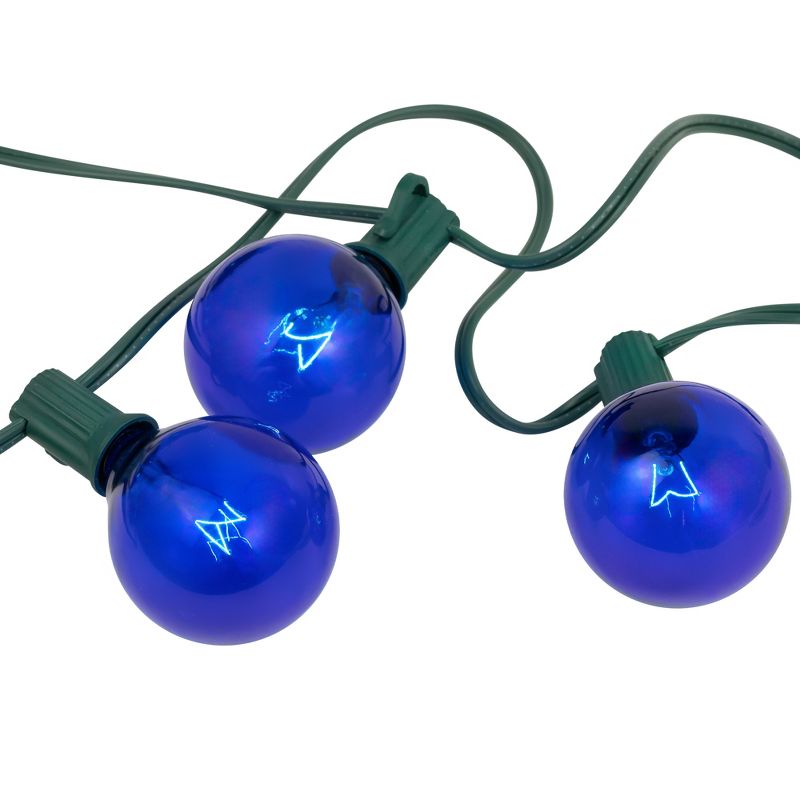 Northlight 10-Count Blue G50 Globe Christmas Patio Lights- 9ft, Green Wire, 5 of 7