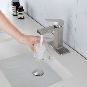 Kumasinova Waterfall Bathroom Faucet 1 Hole,Single Handle Bathroom Faucets with Pop-Up Drain,Stainless Steel Bathroom Sink Faucet for Bathroom Sink - 1 of 4