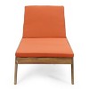 Caily 2pk Outdoor Acacia Wood Chaise Lounges with Cushions: UV & Water-Resistant, Adjustable - Christopher Knight Home - 3 of 4