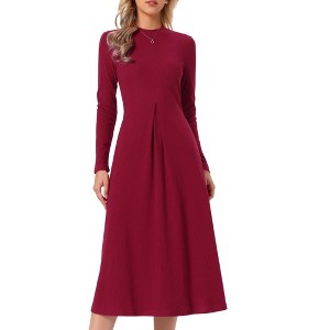 casual dress maroon Handspun Cotton A-Line Front Slit Maxi 40" / Custom Height (Free) Stylish and fashion design make you more attractive 3 MISSKY Women's 3/4 Sleeve Pocket