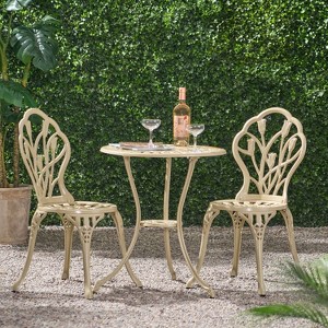 Anybear 3PC Sand Color Bistro Set - 1 of 4