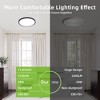 Itopfox Selectable CCT LED Round Flat Panel Light, 24W 3000K/4000K/5000K, Edge-Lit Flush Mount Ceiling Light Fixture for Kitchen, Bedroom, Black - 2 of 4