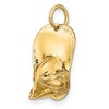 Black Bow Jewelry 14k Yellow Gold 3D Fireman's Hat Pendant, 13 x 21mm - 4 of 4