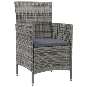 vidaXL Garden Chair Set of 2 Grey - 1 of 4