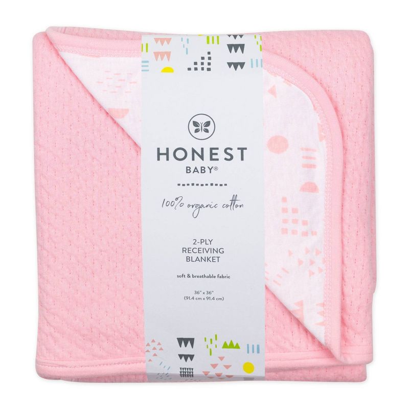Honest Baby Organic Cotton Reversible Mini-Quilted Receiving Blanket, 4 of 5