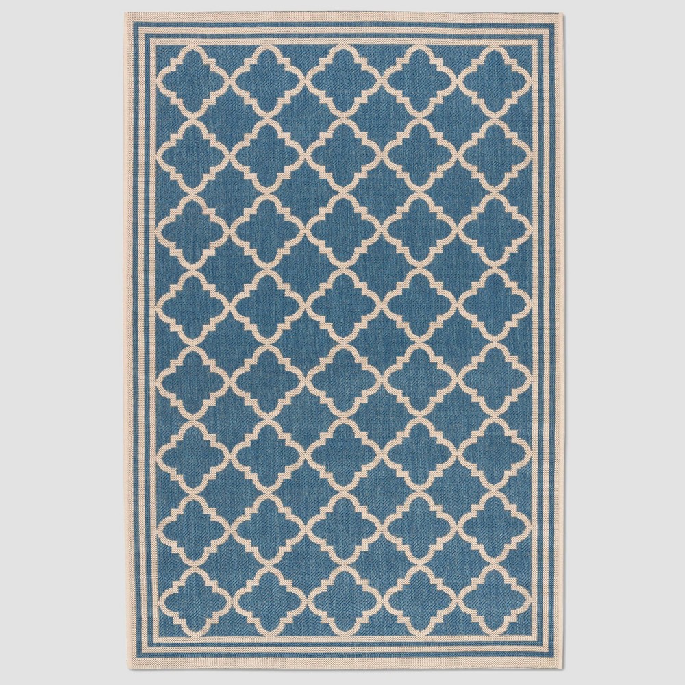 4'X6' Dorotha Outdoor Rug Blue/Cream - Safavieh