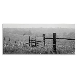 Stupell Industries Countryside Farmland Front Gate Canvas Art, 40" x 17" - 1 of 4