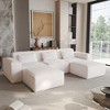 Modular Sectional Sofa Couch,149 U Shaped Cloud Couch with 2 ottomans,Minimalist 5 Seater Convertible Sofa Convertible for Living Room - 2 of 4