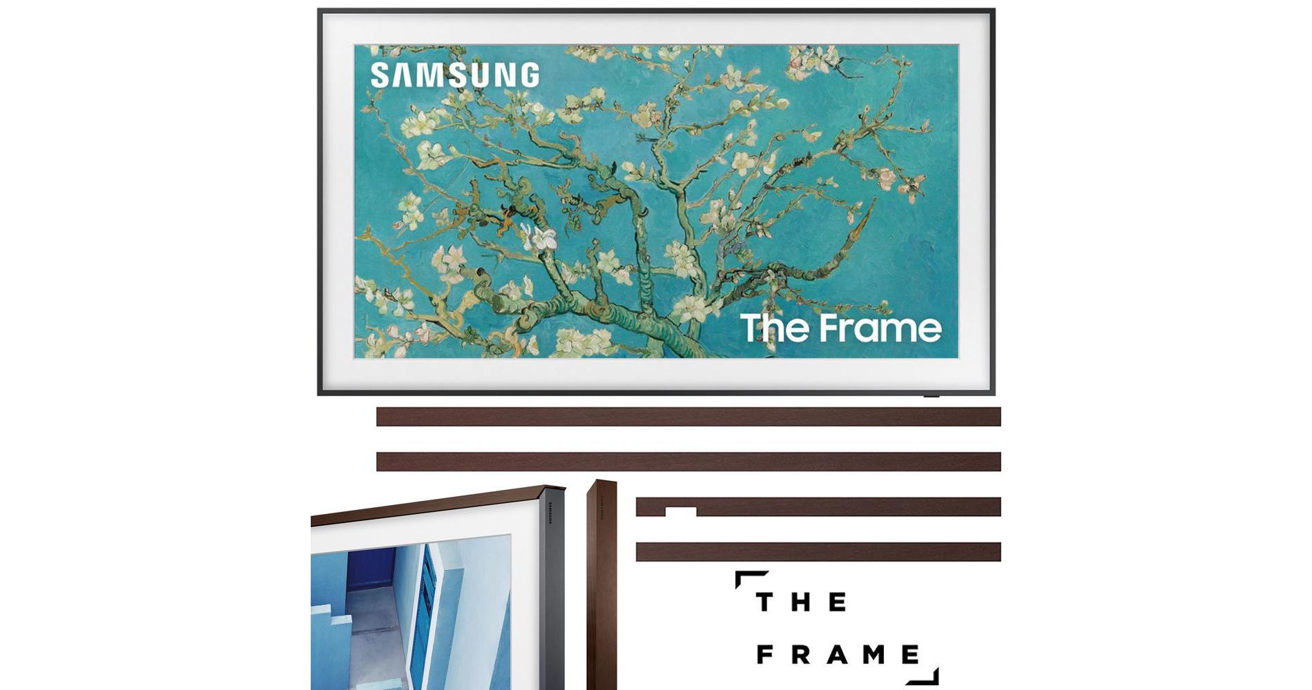 Samsung 32" The Frame QLED HDR Smart TV (QN32LS03CB), with Customizable Brown Bezel