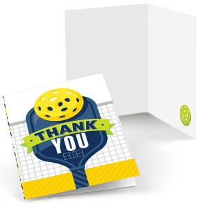 Big Dot of Happiness Let’s Rally - Pickleball - Birthday or Retirement Party Thank You Cards (8 count) - 1 of 4