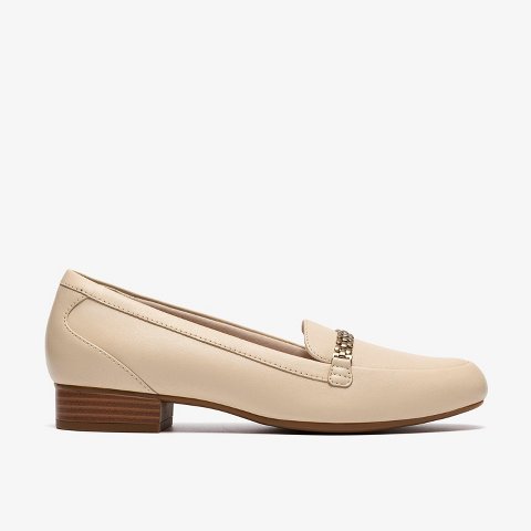 Обувь Clarks Womens Juliet Mia Cream Leather Shoes 7 Narrow