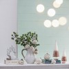 NAYSAYE Party Decoration and Accessories Set of 6 Glass Christmas Ball Hanging Ornament for Holiday Celebration, White, 3.8"*4.2"*0.13" - 3 of 4