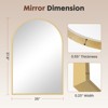 FONTOI Arched Wall Mirror with Metal Frame Arched Design for Bedroom Entryway Hallway Living Room Bathroom and Modern Spaces - 3 of 4
