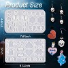 JDICTION Halloween Resin Silicone Molds (2Pcs) with Earring Hooks - Epoxy Molds for Pumpkin Skull Ghost Earrings & Keychains - 2 of 4