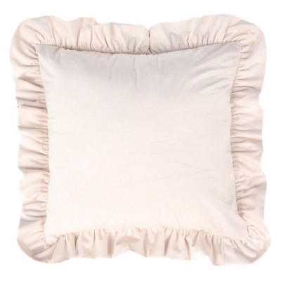 REGALWOVEN Scalloped Trim Outdoor Throw Pillow Covers for Sofa Living Room Home Decor 1 Pc