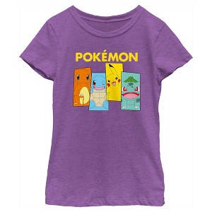Girl's Pokemon Character Boxes T-Shirt - 1 of 4
