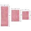 Fantasia Bath Rug Collection Cotton Shaggy Pattern Tufted Set of 3 Bath Rug Set - Home Weavers - 2 of 3