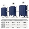 ChicFurnit Luggage Stylish PP Spinner Wheel Luggage with Combination Lock for Trips, Blue, 19.49"*12.8"*29.53" - 3 of 4